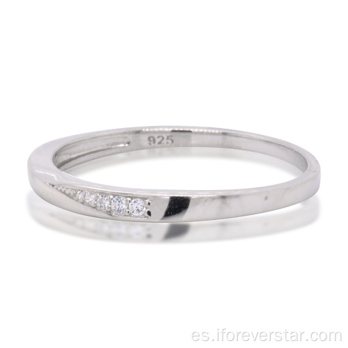 Moda 925 anillo de plata esterlina para mujer